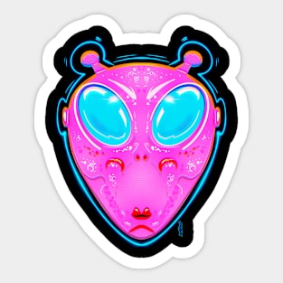 Neon alien Sticker